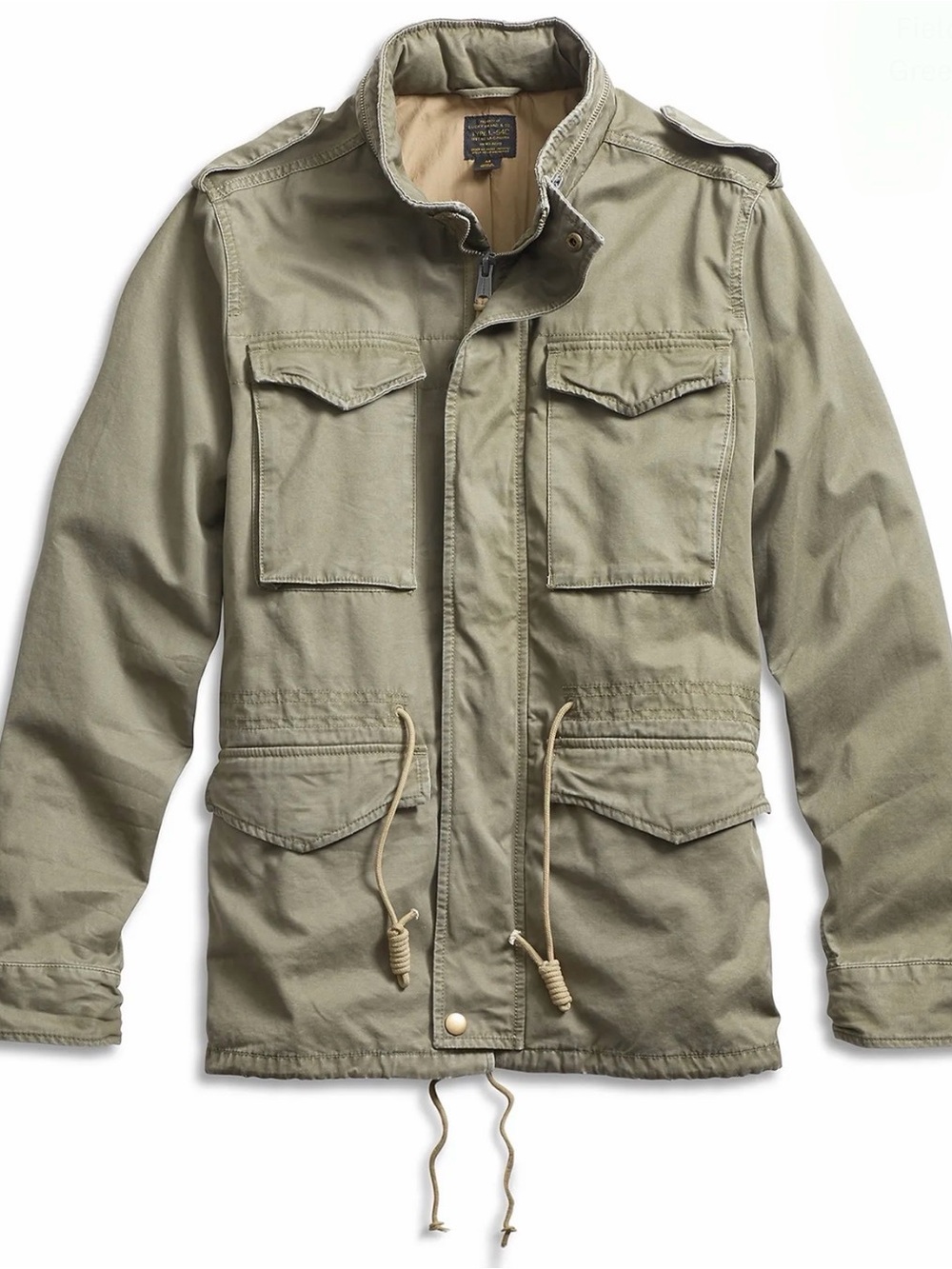Lucky Brand M-65 Field Jacket Heavy Weight With Removable Hood